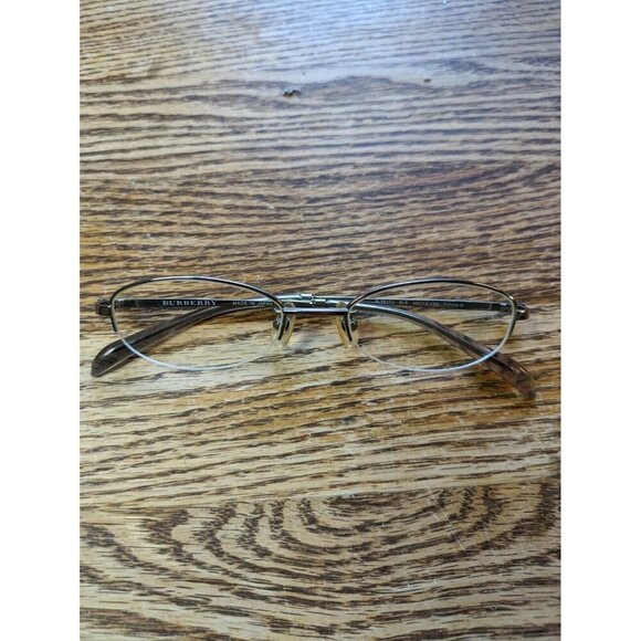 Authentic Burberry B-3517j Unisex Silver Halfrim Frames Only 49-18-136 - Picture 11 of 11